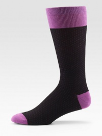 EXCLUSIVELY OURS. The right look for any man, any day of the week with a shape-retaining fit and colorful dots allover. Mid-calf height 80% cotton/20% nylon Machine wash Made in Italy EXCLUSIVELY OURS. The right look for any man, any day of the week with a shape-retaining fit and colorful dots allover. Mid-calf height 80% cotton/20% nylon Machine wash Made in Italy
