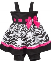 She'll earn her style stripes with this comfy dress and legging set from Sweet Heart Rose. She'll earn her style stripes with this comfy dress and legging set from Sweet Heart Rose.