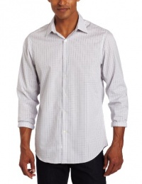 Perry Ellis Men's Portfolio Double Window Pane Plaid Dress Shirt Perry Ellis Men's Portfolio Double Window Pane Plaid Dress Shirt