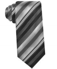 You can't go wrong with this classic striped silk tie by Alfani.