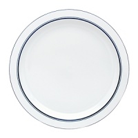 Tasteful and tailored blue banded dinnerware by Dansk. Inspired by the unique Copenhagen neighborhood of Christianshaven. Salad plate is 9 in diameter. Tasteful and tailored blue banded dinnerware by Dansk. Inspired by the unique Copenhagen neighborhood of Christianshaven. Salad plate is 9 in diameter.
