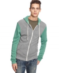 Wrap yourself in this old school colorblock hoodie by Alternative Apparel and wrap yourself up in style. Wrap yourself in this old school colorblock hoodie by Alternative Apparel and wrap yourself up in style.