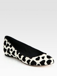 Wonderfully textured calf hair ballet flat, enlivened by a quirky heart print. Dyed calf hair upperLeather solePadded insoleImportedOUR FIT MODEL RECOMMENDS ordering one half size up as this style runs small. Wonderfully textured calf hair ballet flat, enlivened by a quirky heart print. Dyed calf hair upperLeather solePadded insoleImportedOUR FIT MODEL RECOMMENDS ordering one half size up as this style runs small.