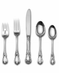 An early American motif recreated with the impeccable craftsmanship of Towle, the Old Master flatware set lends old-world beauty and grace to celebratory occasions in pure sterling silver. An early American motif recreated with the impeccable craftsmanship of Towle, the Old Master flatware set lends old-world beauty and grace to celebratory occasions in pure sterling silver.