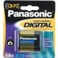 Panasonic CR-P2PA/1B Photo Power CR-P2 Lithium Battery, 1 Pack (Gold)