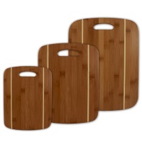 Totally Bamboo 3-Piece Stripe Cutting Board Set Totally Bamboo 3-Piece Stripe Cutting Board Set