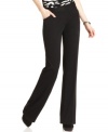 Chic ponte knit pants from Calvin Klein take you from the office to out on the town with a quick change of accessories. An essential part of any working woman's wardrobe. (Clearance)