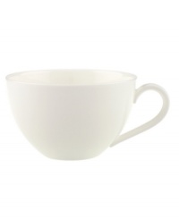 Truly timeless, the graceful Anmut breakfast cup is crafted in the premium bone china of Villeroy & Boch and finished with a pure white glaze for unparalleled versatility. Truly timeless, the graceful Anmut breakfast cup is crafted in the premium bone china of Villeroy & Boch and finished with a pure white glaze for unparalleled versatility.