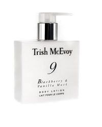 This irresistible No. 9 Blackberry & Vanilla Musk Body Lotion is a lightweight, hydrating and concentrated formula that absorbs quickly to leave skin silky smooth and delicately scented for hours. * Non-greasyApply immediately after your shower or bath to maximize moisture absorption and layer with Trish Fragrance to give the greatest longevity to your favorite or custom scent.