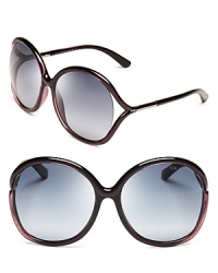 Tom Ford adds an extra injection of star power to these audition-ready sunglasses with dashes of glitter and glints of silver. Tom Ford adds an extra injection of star power to these audition-ready sunglasses with dashes of glitter and glints of silver.