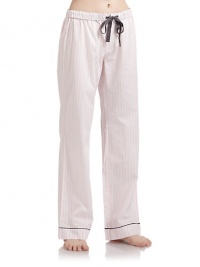 THE LOOKStripe patternElastic drawstring waistFront button closure and button flyStraight legsContrast piped hemTHE FITRise, about 9Inseam, about 20THE MATERIALCottonCARE & ORIGINMachine washImported THE LOOKStripe patternElastic drawstring waistFront button closure and button flyStraight legsContrast piped hemTHE FITRise, about 9Inseam, about 20THE MATERIALCottonCARE & ORIGINMachine washImported