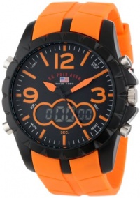 U.S. Polo Assn. Men's US9057 Analog-Digital Black Dial Orange Rubber Strap Watch U.S. Polo Assn. Men's US9057 Analog-Digital Black Dial Orange Rubber Strap Watch