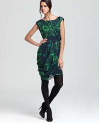 With a romantic draped front and chic gathered details, this printed Alice + Olivia Dress, is a surefire stunner for festive occasions to come--tights and a classic fall bootie complete your look with a little tough-luxe. With a romantic draped front and chic gathered details, this printed Alice + Olivia Dress, is a surefire stunner for festive occasions to come--tights and a classic fall bootie complete your look with a little tough-luxe.
