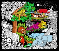 Noah's Night Sky - 23x20 Fuzzy Velvet Coloring Poster Noah's Night Sky - 23x20 Fuzzy Velvet Coloring Poster