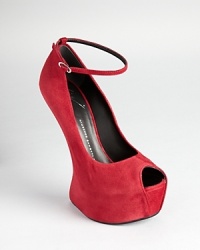 Defy gravity in the show-stopping Jem wedges from footwear mastermind Giuseppe Zanotti--channel your inner statement-making, risk-taking celebrity and watch all eyes in the room rest on you. Defy gravity in the show-stopping Jem wedges from footwear mastermind Giuseppe Zanotti--channel your inner statement-making, risk-taking celebrity and watch all eyes in the room rest on you.