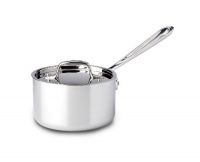 All Clad Stainless Steel 1-Quart Sauce Pan with Lid All Clad Stainless Steel 1-Quart Sauce Pan with Lid