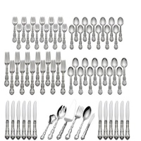 Gorham Strasbourg 66-Piece Sterling Silver Flatware Dinner Set, Service for 12