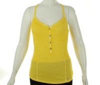 Guess Sleeveless Racer Back Ribbed Shirt Happy Yellow XL Guess Sleeveless Racer Back Ribbed Shirt Happy Yellow XL