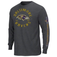NFL Men's Baltimore Ravens Gridiron Tough III Adult Long Sleeve Basic Tee NFL Men's Baltimore Ravens Gridiron Tough III Adult Long Sleeve Basic Tee