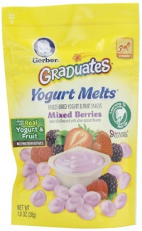 Gerber Graduates Yogurt Melts, Mixed Berry, 1 Ounce (Pack of 7) Gerber Graduates Yogurt Melts, Mixed Berry, 1 Ounce (Pack of 7)