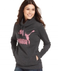 Puma's logo sweatshirt keeps you cozy during those crisp morning jogs. Puma's logo sweatshirt keeps you cozy during those crisp morning jogs.
