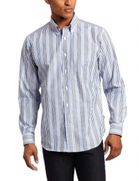 Nautica Men's Poplin Multi Color Bengal Long Sleeve Woven Shirt Nautica Men's Poplin Multi Color Bengal Long Sleeve Woven Shirt