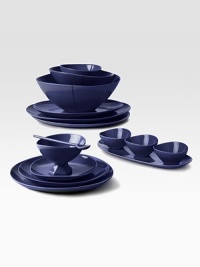 A clean, modern design in porcelain, saturated with the kind of versatility and rich color that brings any table alive. From the Pebblestone CollectionIncludes bowl & spoonPorcelainBowl: 5W X 3¼H X 5½LMicrowave- & dishwasher-safeImported