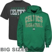 NBA Majestic Boston Celtics In UR Face Pullover Big Sizes Hoodie And T-Shirt Combo - Kelly Green/Charcoal NBA Majestic Boston Celtics In UR Face Pullover Big Sizes Hoodie And T-Shirt Combo - Kelly Green/Charcoal