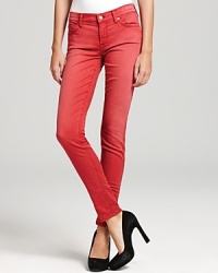 Subtle fading creates a cool sun-bleached effect on these vibrantly hued 7 For All Mankind skinny jeans. Subtle fading creates a cool sun-bleached effect on these vibrantly hued 7 For All Mankind skinny jeans.