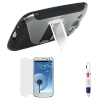 GTMax Clear S Shape Protective TPU with Kickstand Case + Clear Screen Protector for Samsung Galaxy S3 S III i9300 (AT&T i747, T-Mobile, Sprint, Verizon) with *4-Color Clip Pen* GTMax Clear S Shape Protective TPU with Kickstand Case + Clear Screen Protector for Samsung Galaxy S3 S III i9300 (AT&T i747, T-Mobile, Sprint, Verizon) with *4-Color Clip Pen*