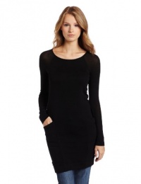 BCBGMAXAZRIA Women's Crista Long Sleeve Seamed Top