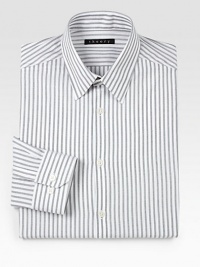 Bangle stripe dress wardrobe staple with a hint of stretch for a trim, modern fit.Button-front97% cotton/3% lycraDry cleanImported Bangle stripe dress wardrobe staple with a hint of stretch for a trim, modern fit.Button-front97% cotton/3% lycraDry cleanImported