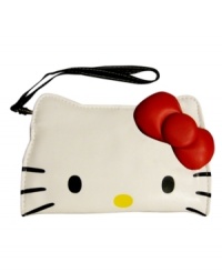 From lip gloss to her allowance, she needs a special place to hold her treasures. This Hello Kitty wristlet fits the bill. From lip gloss to her allowance, she needs a special place to hold her treasures. This Hello Kitty wristlet fits the bill.