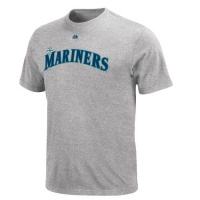 MLB Seattle Mariners Official Wordmark Short Sleeve Basic Tee Men's MLB Seattle Mariners Official Wordmark Short Sleeve Basic Tee Men's