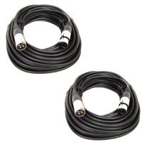 GLS Audio 50ft Mic Cable Patch Cords - XLR Male to XLR Female Black Microphone Cables - 50' Balanced Mike Snake Cord - 2 PACK GLS Audio 50ft Mic Cable Patch Cords - XLR Male to XLR Female Black Microphone Cables - 50' Balanced Mike Snake Cord - 2 PACK