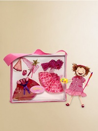 Pretty in pink, this popular princess comes in a charming tote packed full of costumes and accessories for hours of pink fun.9 cloth doll in artist's smockIncludes princess dress with wand and hat, tiered lace-trimmed dress, paintbrush, palette, wig and moreVinyl tote with strap measures 16W X 13H X 3D Recommended for ages 3 and upImported Pretty in pink, this popular princess comes in a charming tote packed full of costumes and accessories for hours of pink fun.9 cloth doll in artist's smockIncludes princess dress with wand and hat, tiered lace-trimmed dress, paintbrush, palette, wig and moreVinyl tote with strap measures 16W X 13H X 3D Recommended for ages 3 and upImported