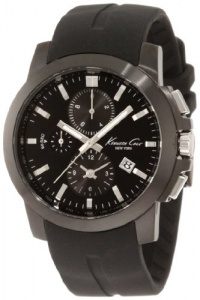 Kenneth Cole New York Men's KC1844 Dress Sport Triple Black Chronograph Silver Details Watch Kenneth Cole New York Men's KC1844 Dress Sport Triple Black Chronograph Silver Details Watch