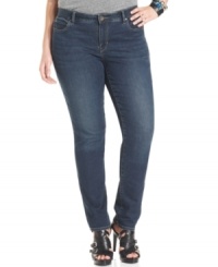 Partner the season's hottest tops with DKNY Jeans' plus size skinny jeans-- they're must-haves for your casual wardrobe. (Clearance) Partner the season's hottest tops with DKNY Jeans' plus size skinny jeans-- they're must-haves for your casual wardrobe. (Clearance)