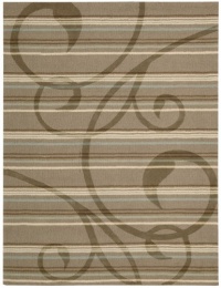 Nourison Elements Mocca Stripe 5.6-Feet by 7.5-Feet 100% Wool Area Rug Nourison Elements Mocca Stripe 5.6-Feet by 7.5-Feet 100% Wool Area Rug