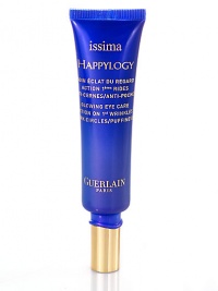 Issima Happylogy Glowing Eye Care. From the first application, signs of fatigue are reduced, the eyes sparkle with that special radiant glow. Helps make first wrinkles, dark circles and puffiness fade away and at the same time restores elasticity to the skin. 0.5 oz. 