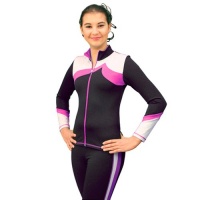 ChloeNoel Black Fuchsia Ice Skating Jacket Adult M ChloeNoel Black Fuchsia Ice Skating Jacket Adult M