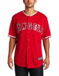 MLB Los Angeles Angels Scarlet Alternate Short Sleeve 6 Button Synthetic Replica Baseball Jersey Spring 2012 Men's MLB Los Angeles Angels Scarlet Alternate Short Sleeve 6 Button Synthetic Replica Baseball Jersey Spring 2012 Men's