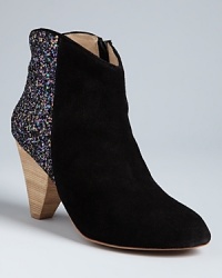 Western meets wow in these Matt Bernson booties. Wear 'em with long jeans for a subdued look, then go wild and glitter, showing off the backs with a mini and tights. Western meets wow in these Matt Bernson booties. Wear 'em with long jeans for a subdued look, then go wild and glitter, showing off the backs with a mini and tights.