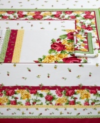 Full of life, these Rose Bud Kiss placemats mix dainty buds with luscious blossoms in a machine washable blend to outfit your table with ease. From Homewear. Full of life, these Rose Bud Kiss placemats mix dainty buds with luscious blossoms in a machine washable blend to outfit your table with ease. From Homewear.