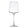 A glass of white wine is a great way to relax at the end of a hectic day. Simple shapes with clean lines distinguish this versatile line of glass stemware.