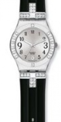 Swatch Women's YLS430C Quartz Stainless Steel Silver Dial Watch