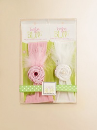 Complete your precious baby's look with this super-soft, sweet and enchanting adornment.Nylon headband with ribbon, feathers, rhinestones and pearl-like accentHand washMade in USA Complete your precious baby's look with this super-soft, sweet and enchanting adornment.Nylon headband with ribbon, feathers, rhinestones and pearl-like accentHand washMade in USA