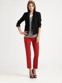 Crisply tailored in a cropped silhouette, with a hint of stretch for an ultra-flattering fit.Self waistbandSide slash pocketsFront creasesConcealed side zipFully linedInseam, about 27Cotton/viscose/polyamide/elastaneDry cleanImported of Italian fabricModel shown is 5'10 (177cm) wearing US size 4. Crisply tailored in a cropped silhouette, with a hint of stretch for an ultra-flattering fit.Self waistbandSide slash pocketsFront creasesConcealed side zipFully linedInseam, about 27Cotton/viscose/polyamide/elastaneDry cleanImported of Italian fabricModel shown is 5'10 (177cm) wearing US size 4.
