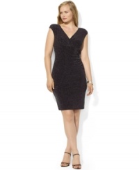 Crafted with a stunning V-neckline and flattering ruched detailing, a sparkling dress is the epitome of elegance and effortless style in fluid, body-skimming matte jersey. (Clearance) Crafted with a stunning V-neckline and flattering ruched detailing, a sparkling dress is the epitome of elegance and effortless style in fluid, body-skimming matte jersey. (Clearance)