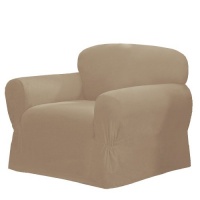 Maytex Mills 1-Piece Canvas Slipcover for Chair, Ivory Maytex Mills 1-Piece Canvas Slipcover for Chair, Ivory